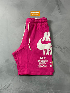 Shorts Moletom Nike World Tour - Rosa