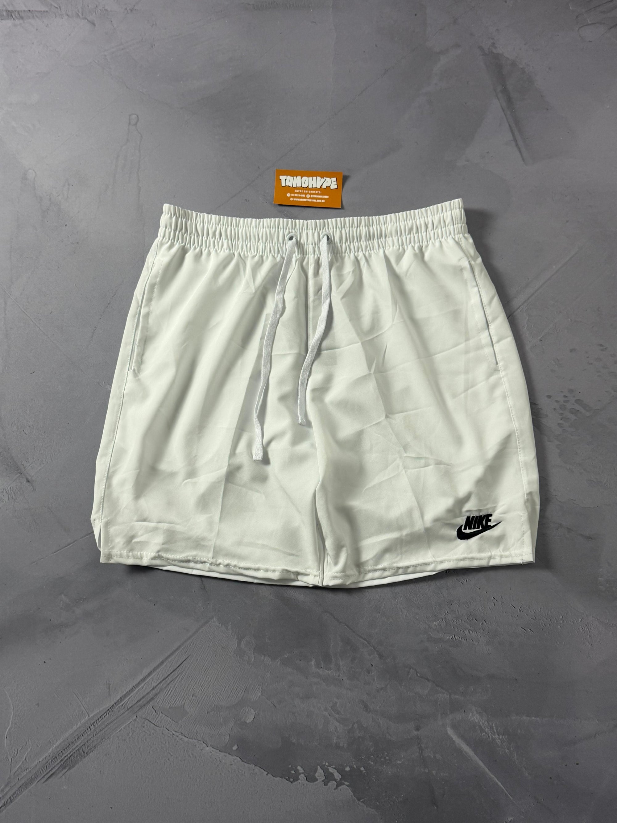 Shorts Tactel Nike Club Flow - Branco