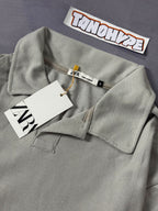 Polo Zara Texturizada - Cinza