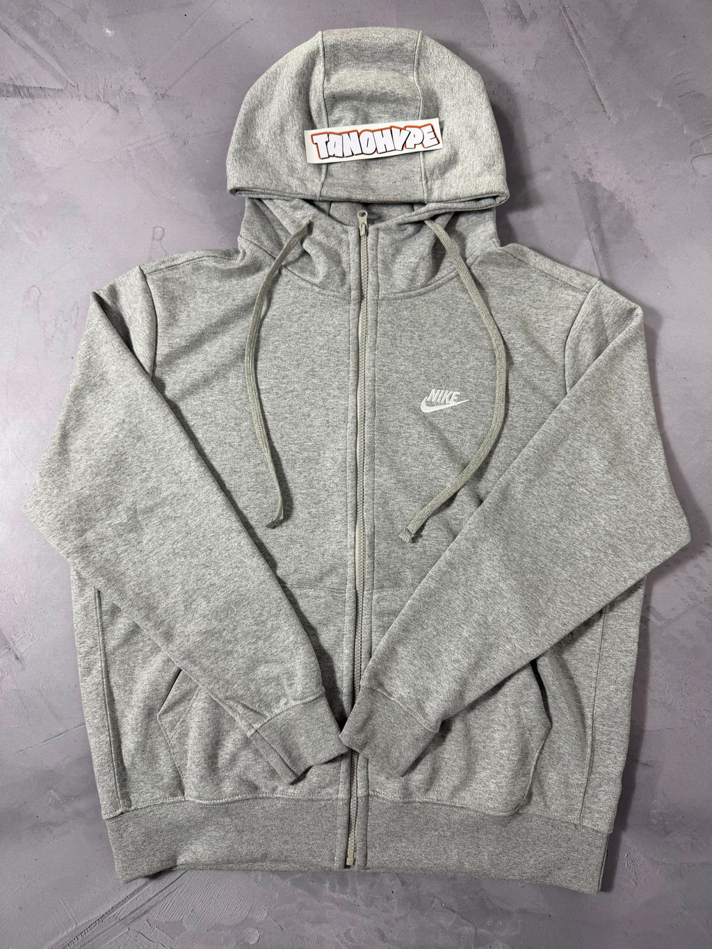 Moletom Nike Club C/Zíper - Cinza
