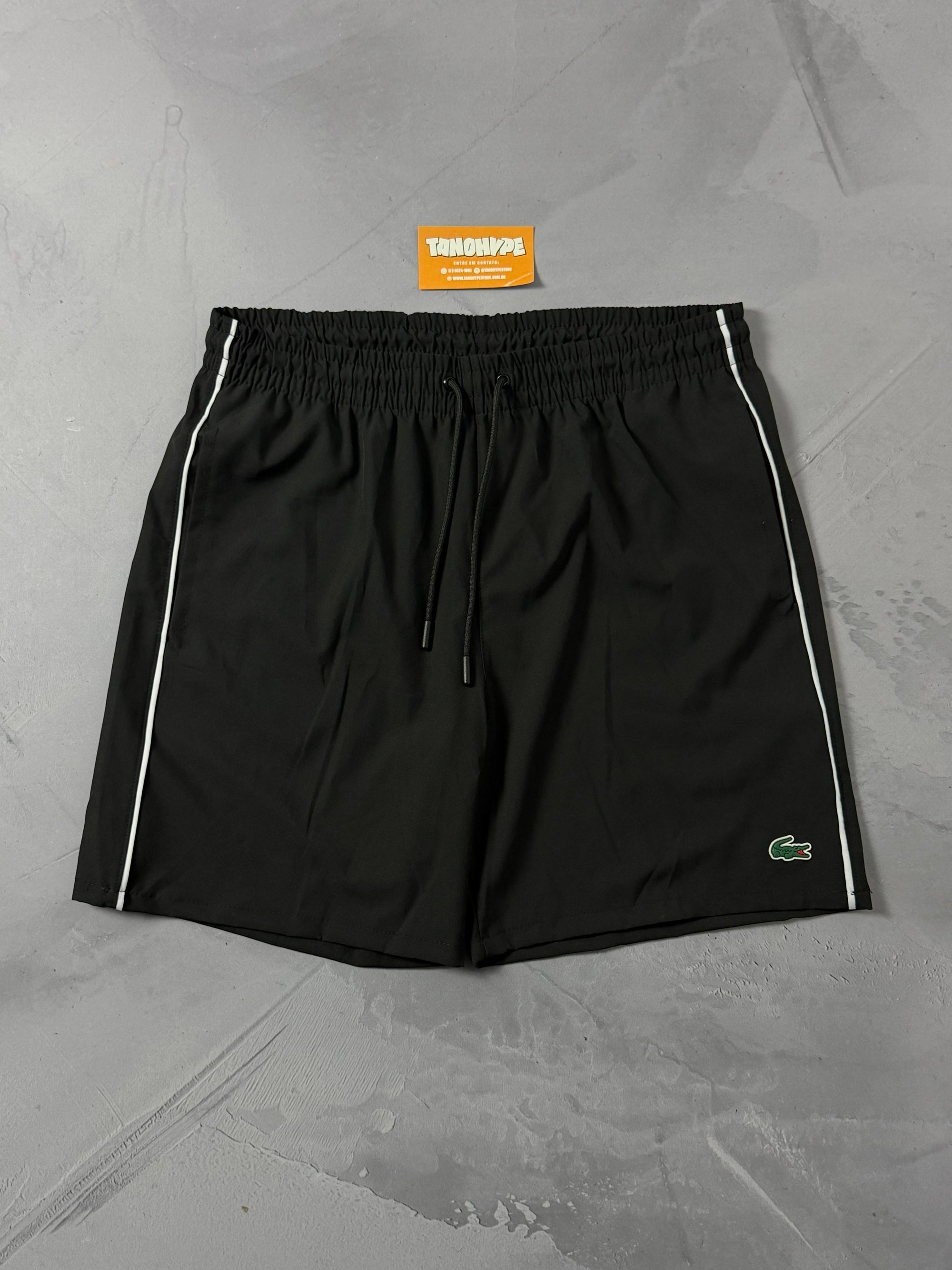 Shorts Tactel Lacoste - Preto