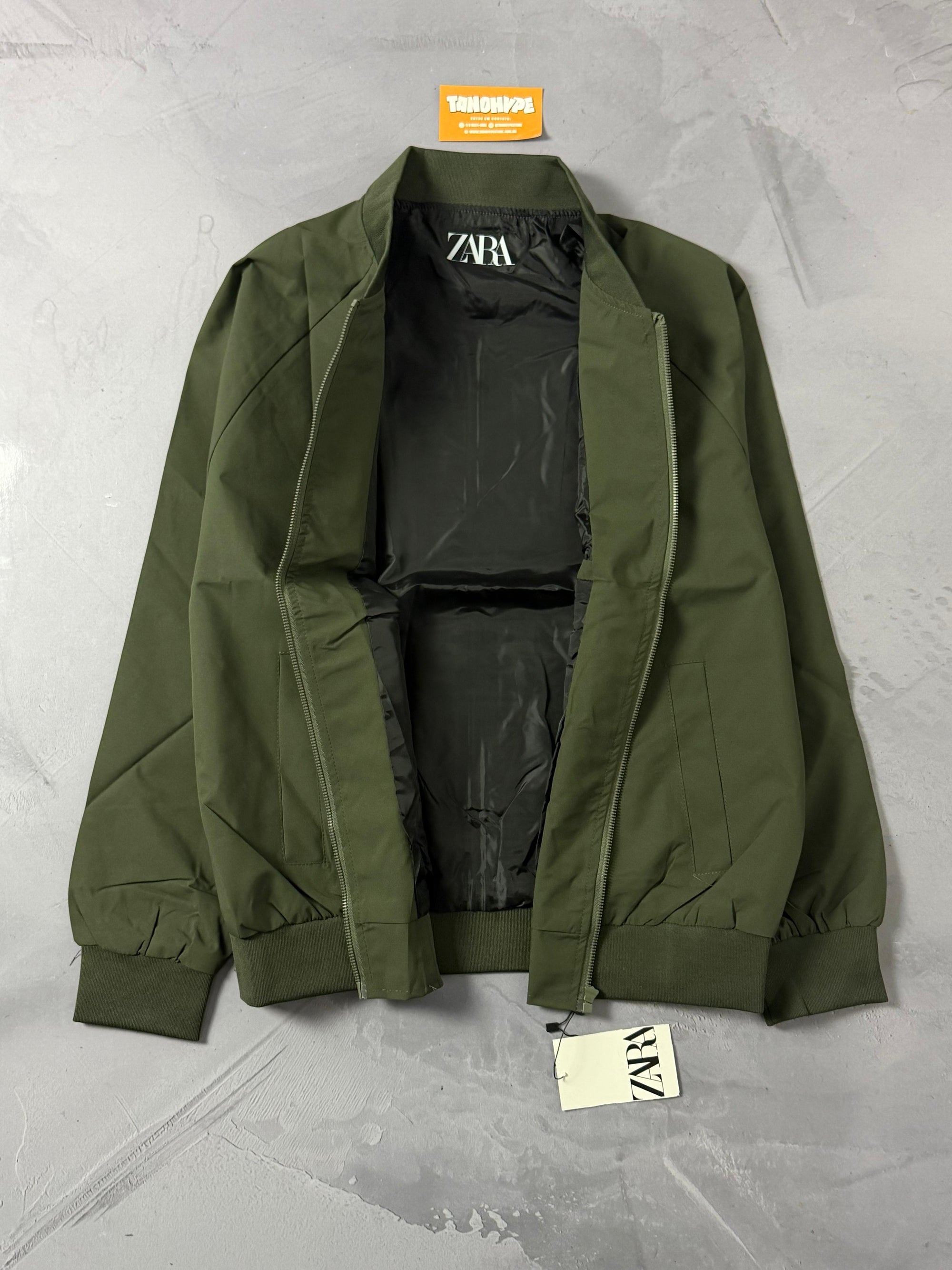 Jaqueta Zara Verde Militar