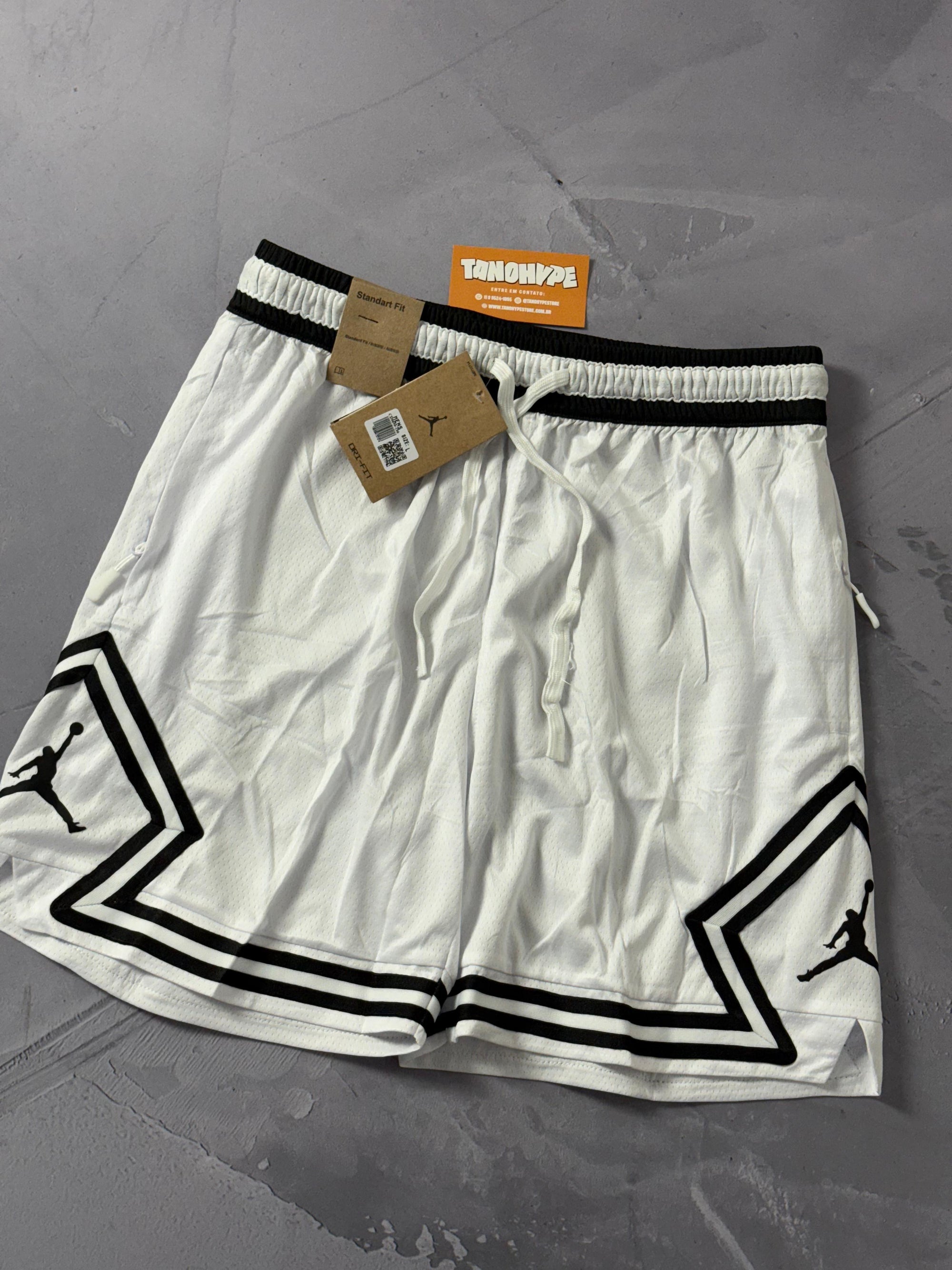 Shorts Jordan Diamond Dri Fit - Branco