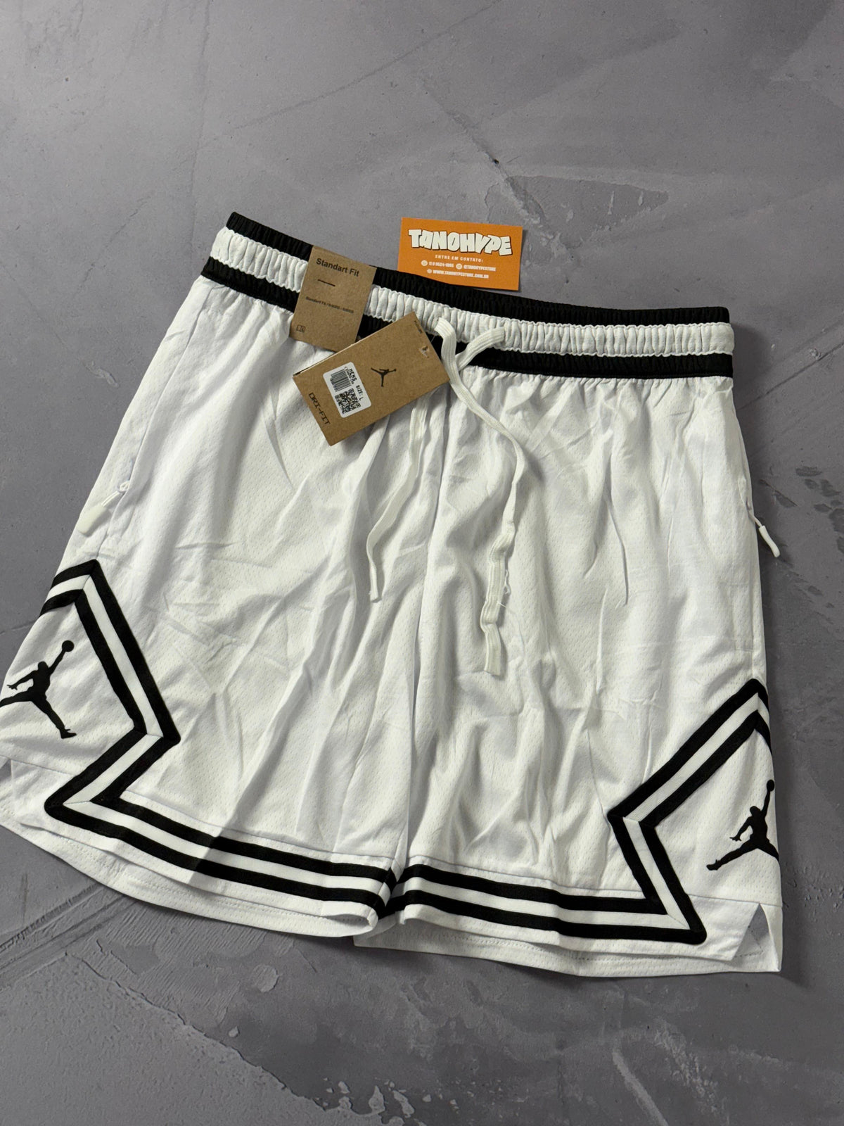 Shorts Jordan Diamond Dri Fit - Branco