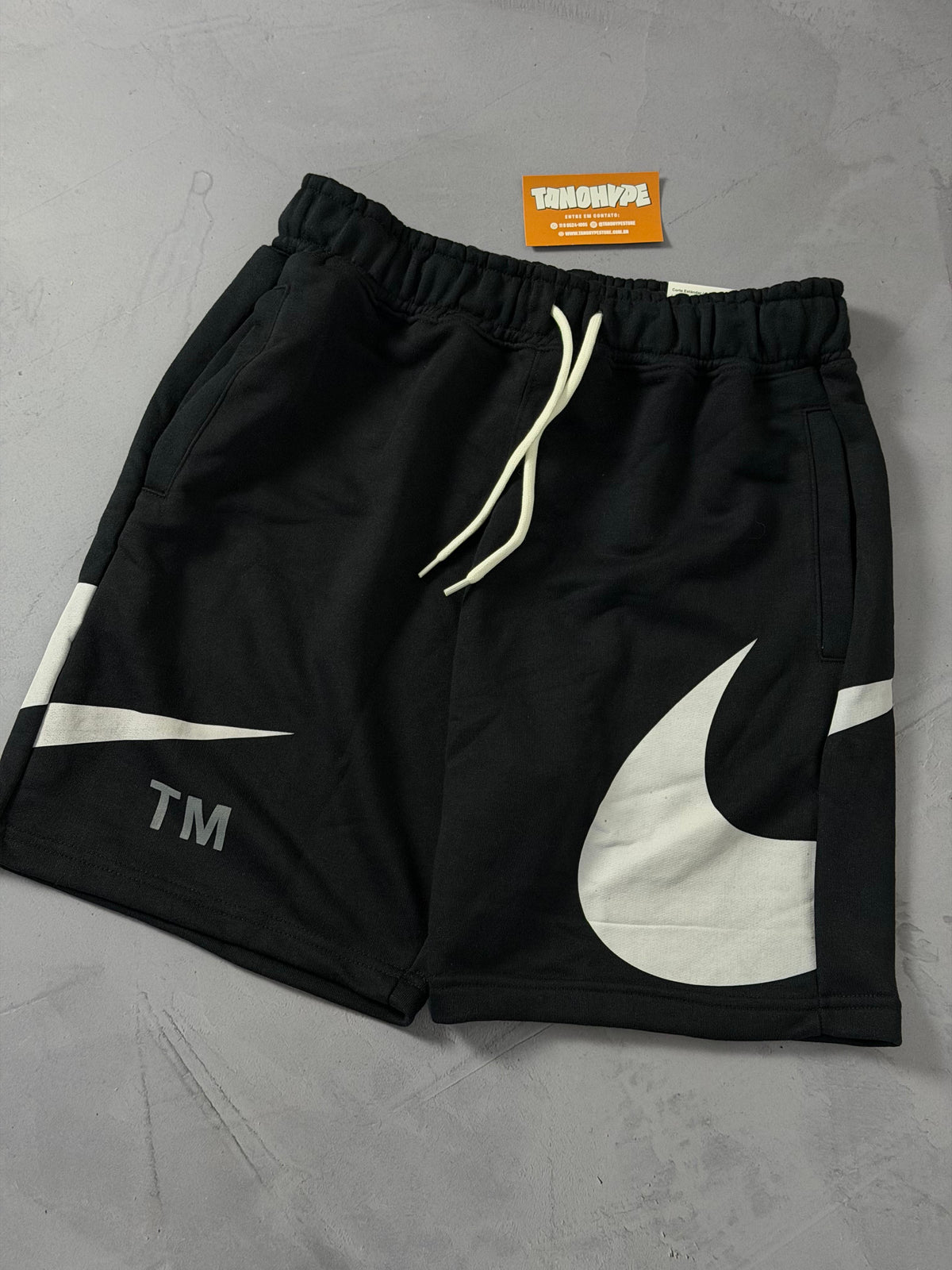 Shorts Moletom Nike Big Swoosh TM - Preto