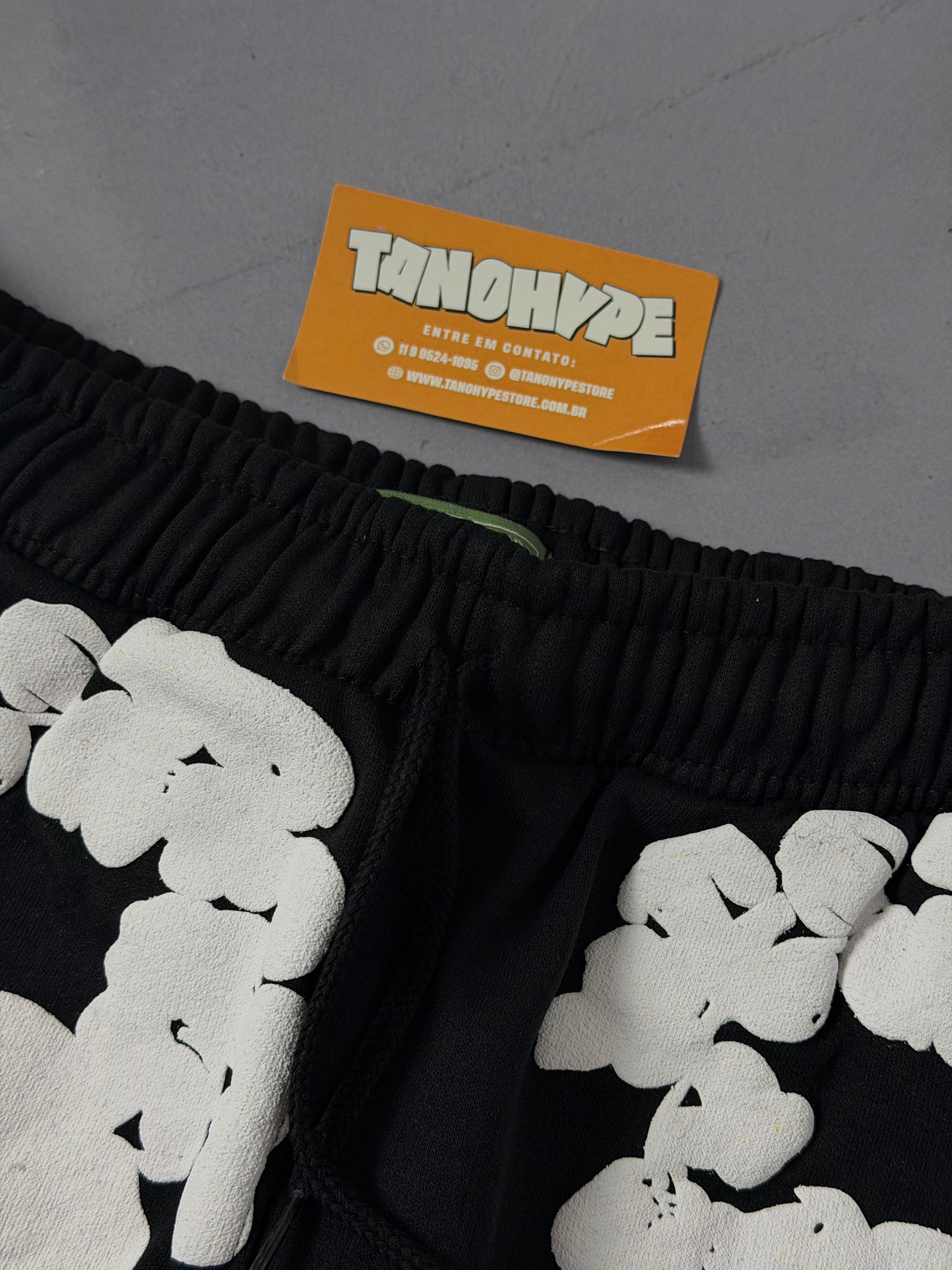 Shorts Moletom Denim Tears - Preto