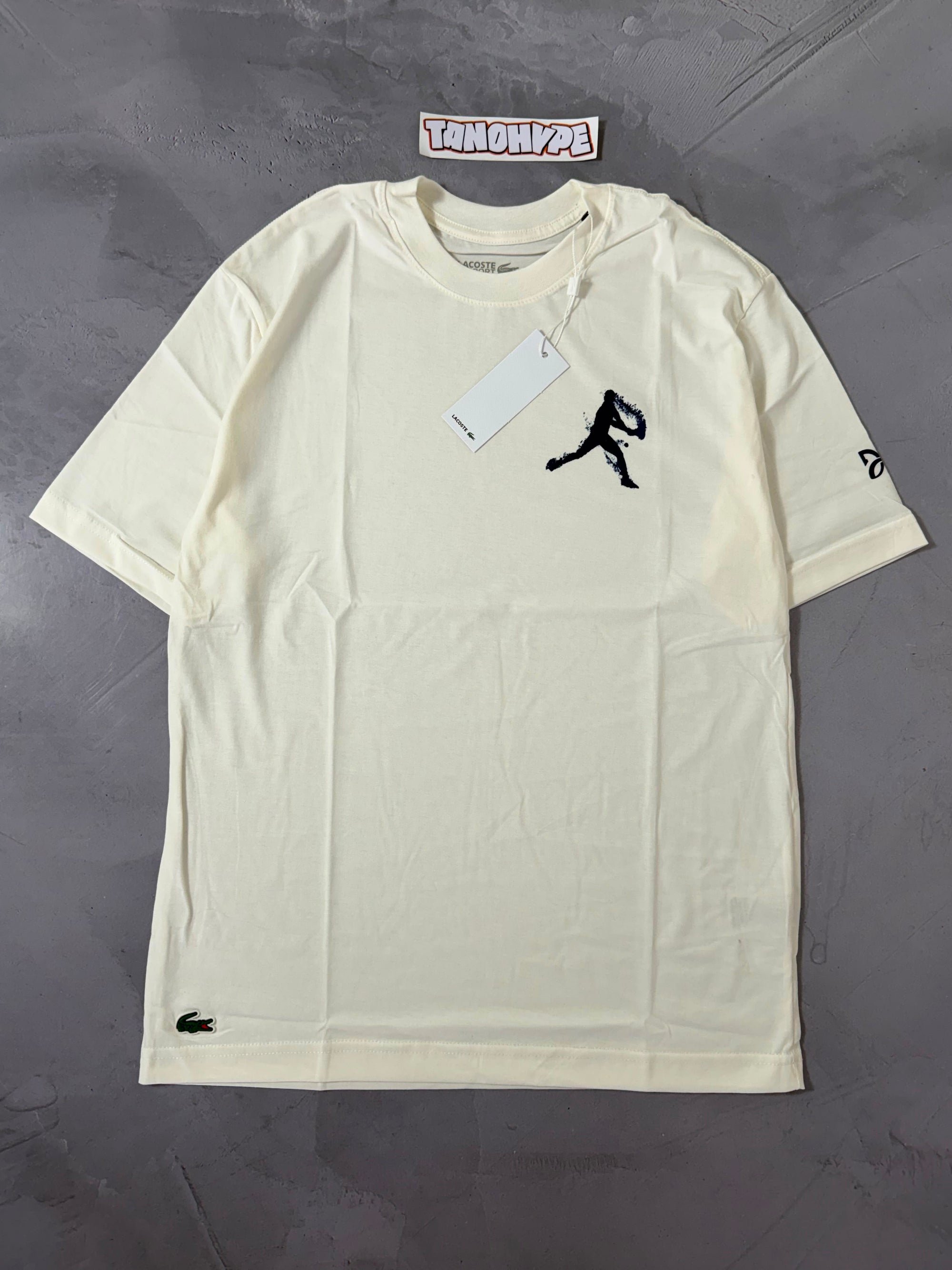Camiseta Lacoste x Djokovic - Creme
