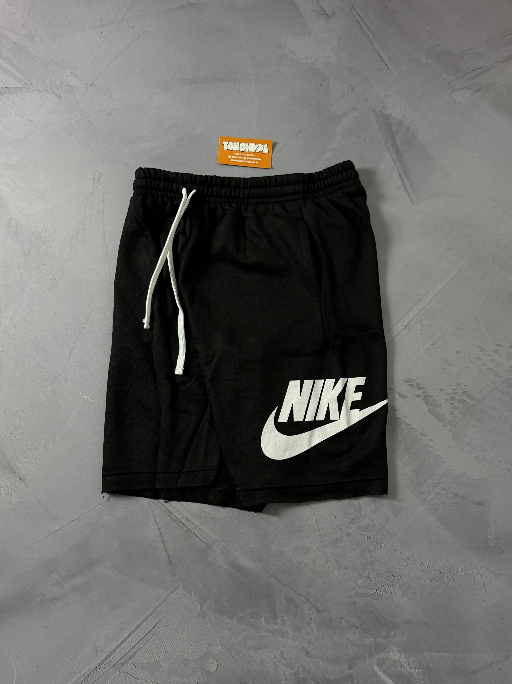 Shorts Moletom Nike Icon - Preto