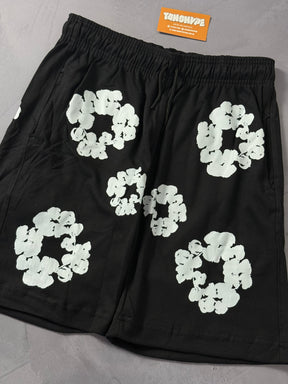 Shorts Moletom Denim Tears - Preto