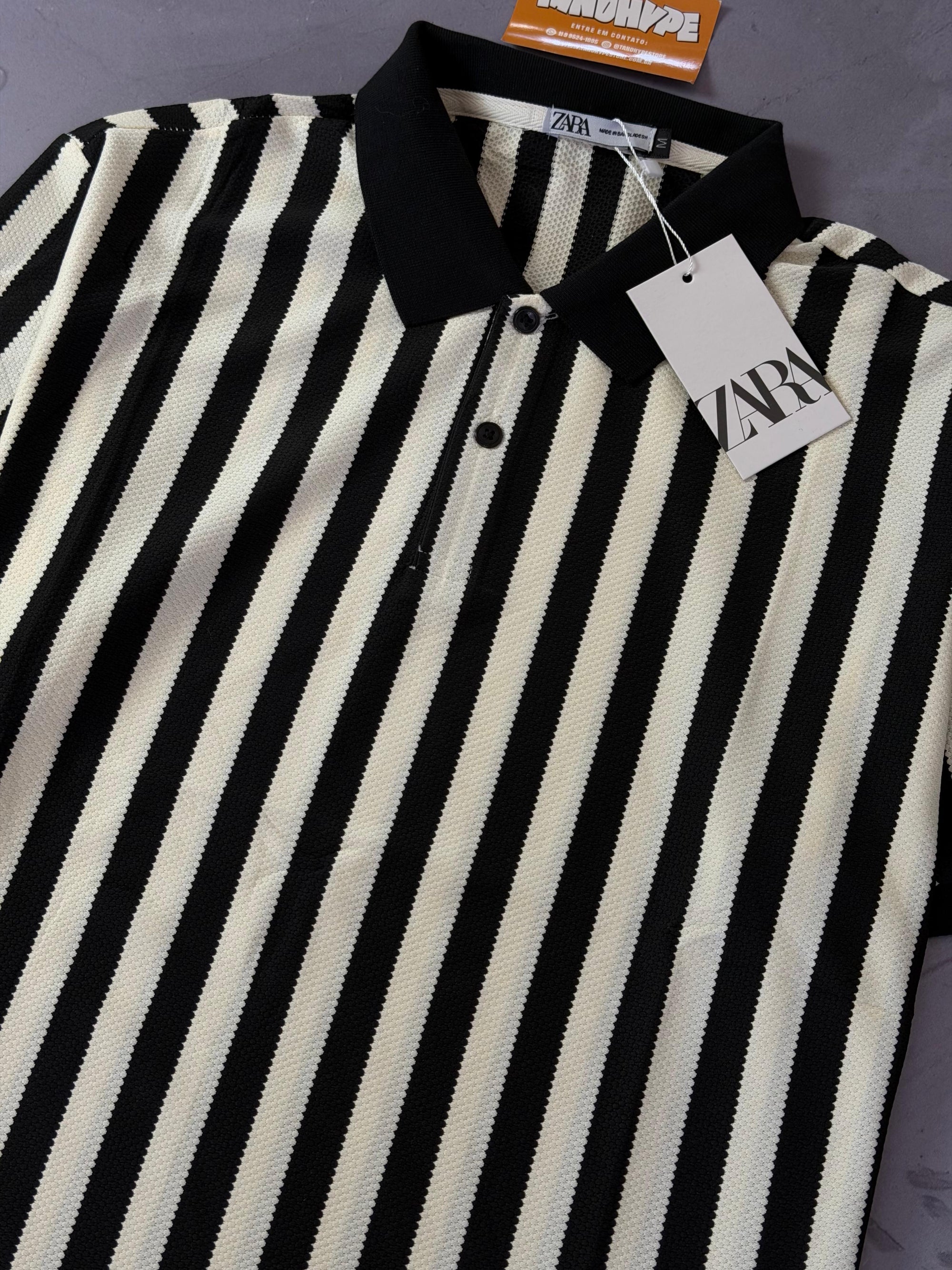 Polo Zara Tricô - Listrada