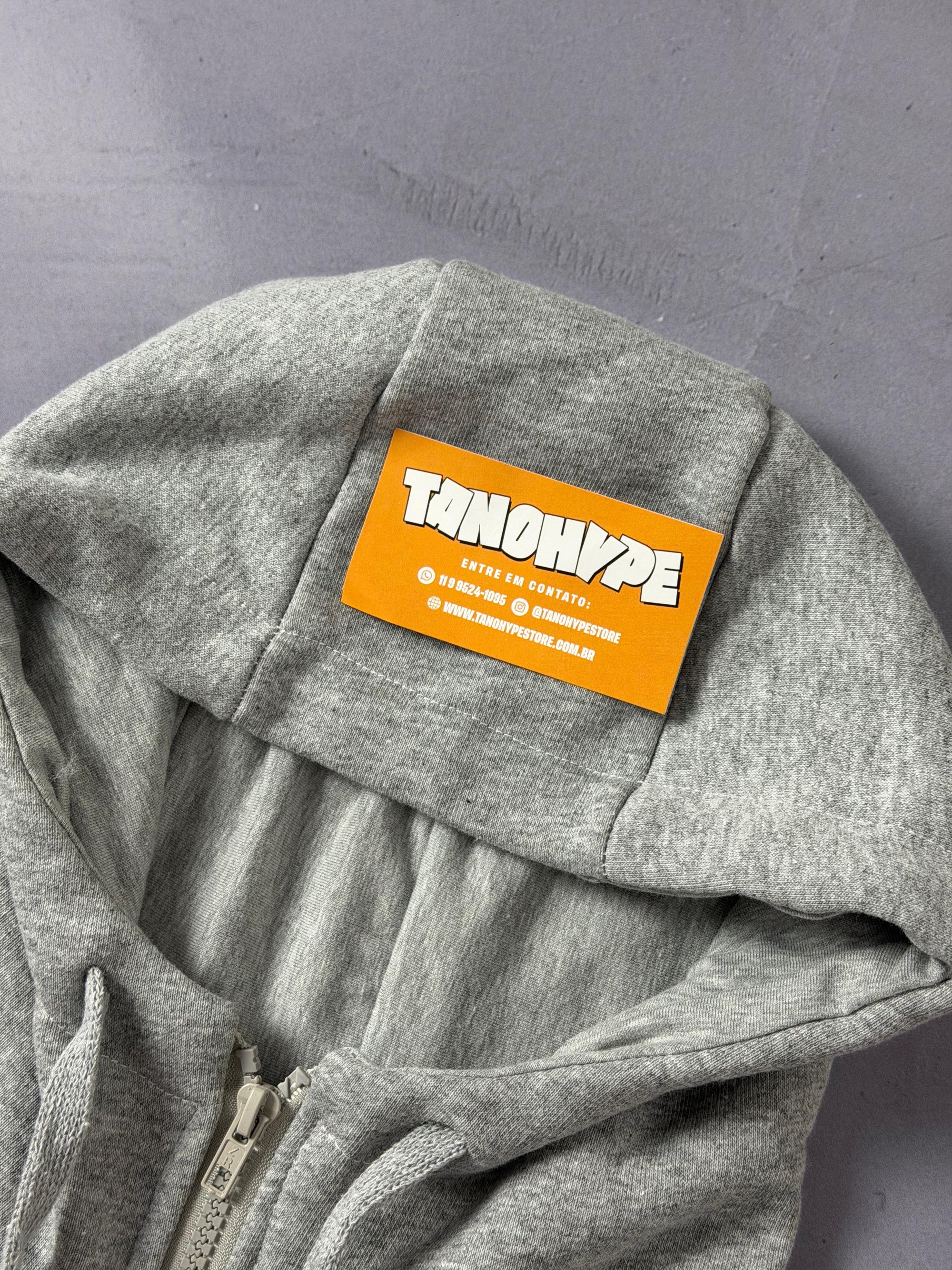 Moletom Nike Club C/Zíper - Cinza