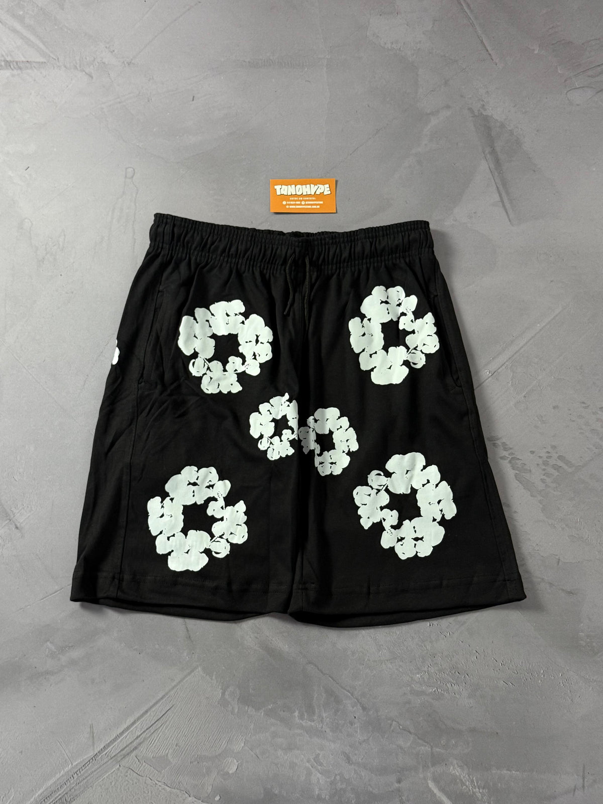 Shorts Moletom Denim Tears - Preto