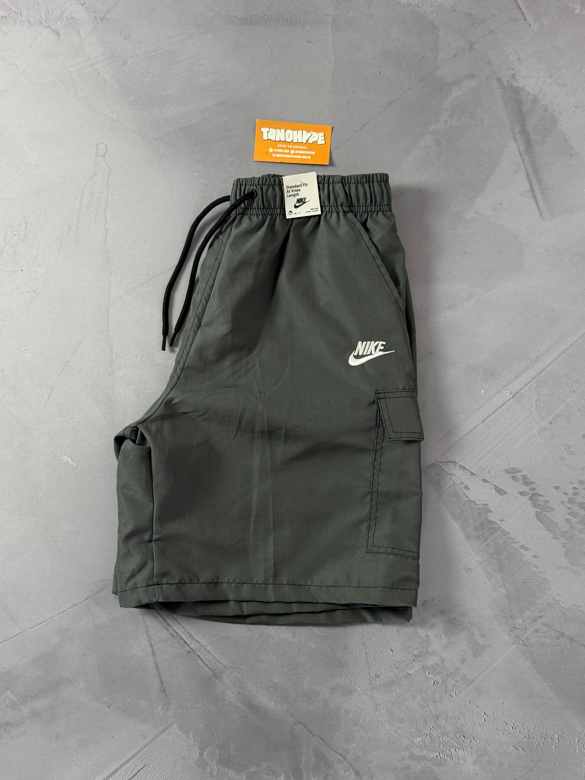 Shorts Ripstop Cargo Nike - Cinza