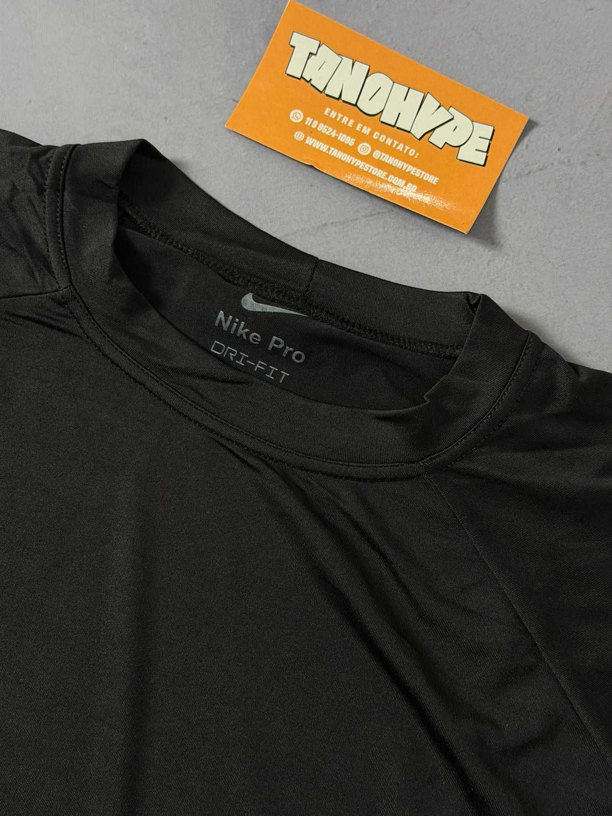 Camiseta Nike Dri Fit Manga Longa - Preto