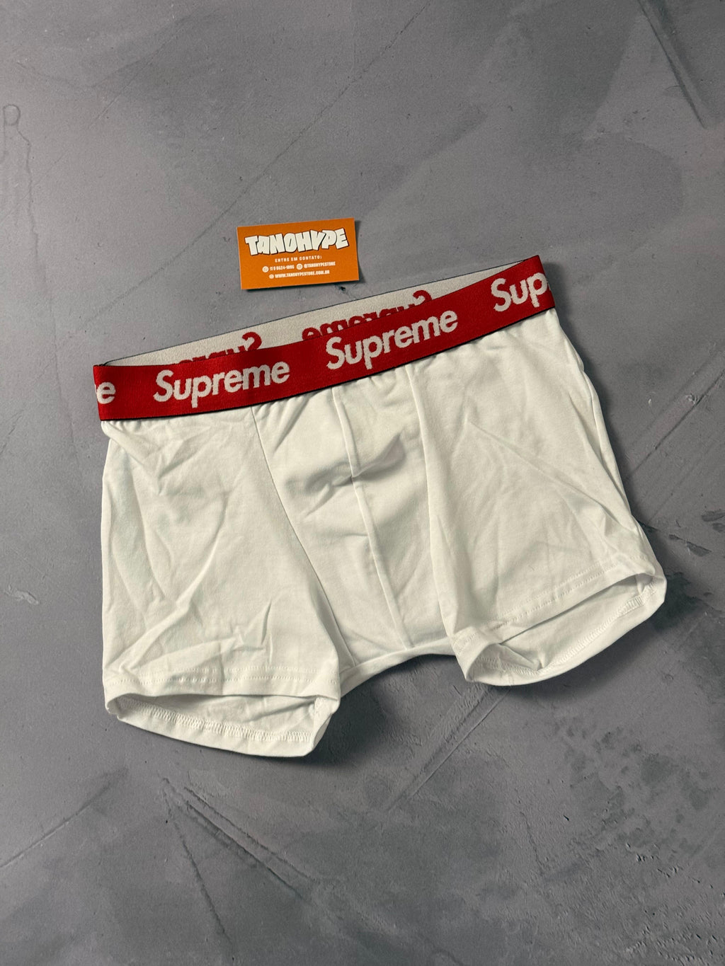 CUECA SUPREME - BRANCA/VERMELHA
