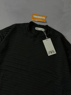 Camiseta Oversized Zara Texturizada - Preto