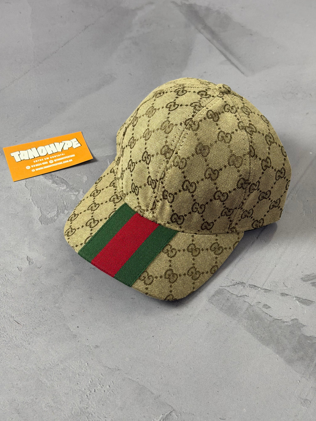 Boné Gucci Canvas - Bege