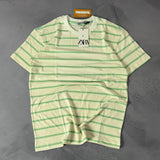 Camiseta Zara Listrada - Verde