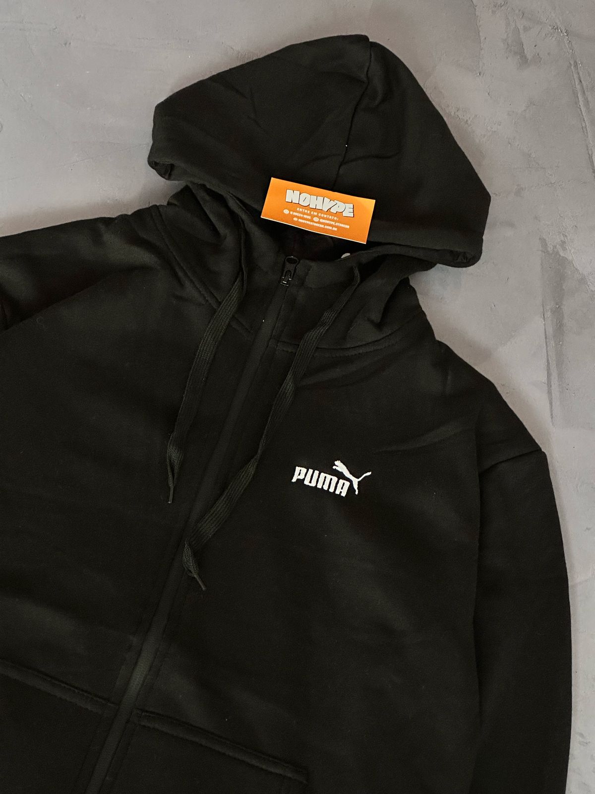 Moletom Puma C/Zíper - Preto