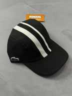 Boné Lacoste Five Panel Listras - Preto