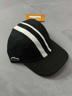 Boné Lacoste Five Panel Listras - Preto