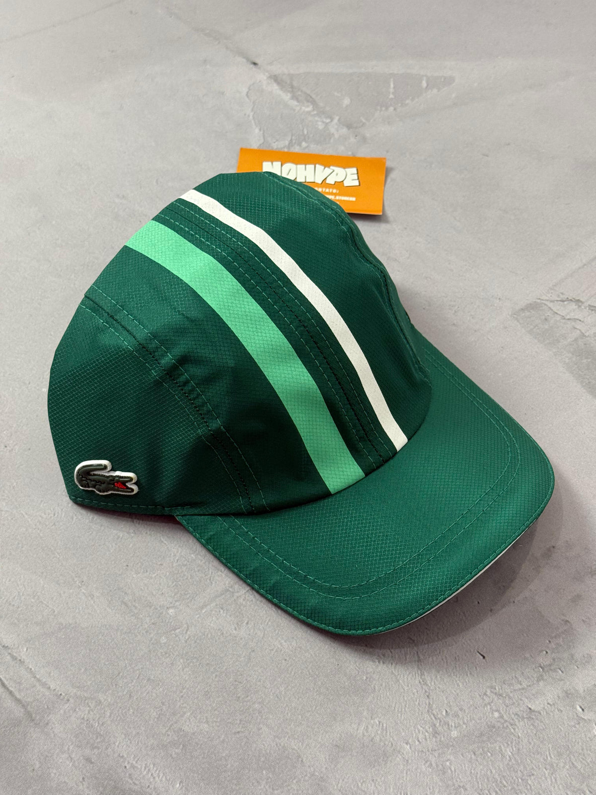 Boné Lacoste Five Panel Listras - Verde