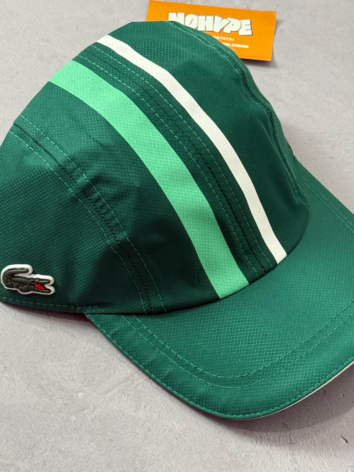 Boné Lacoste Five Panel Listras - Verde