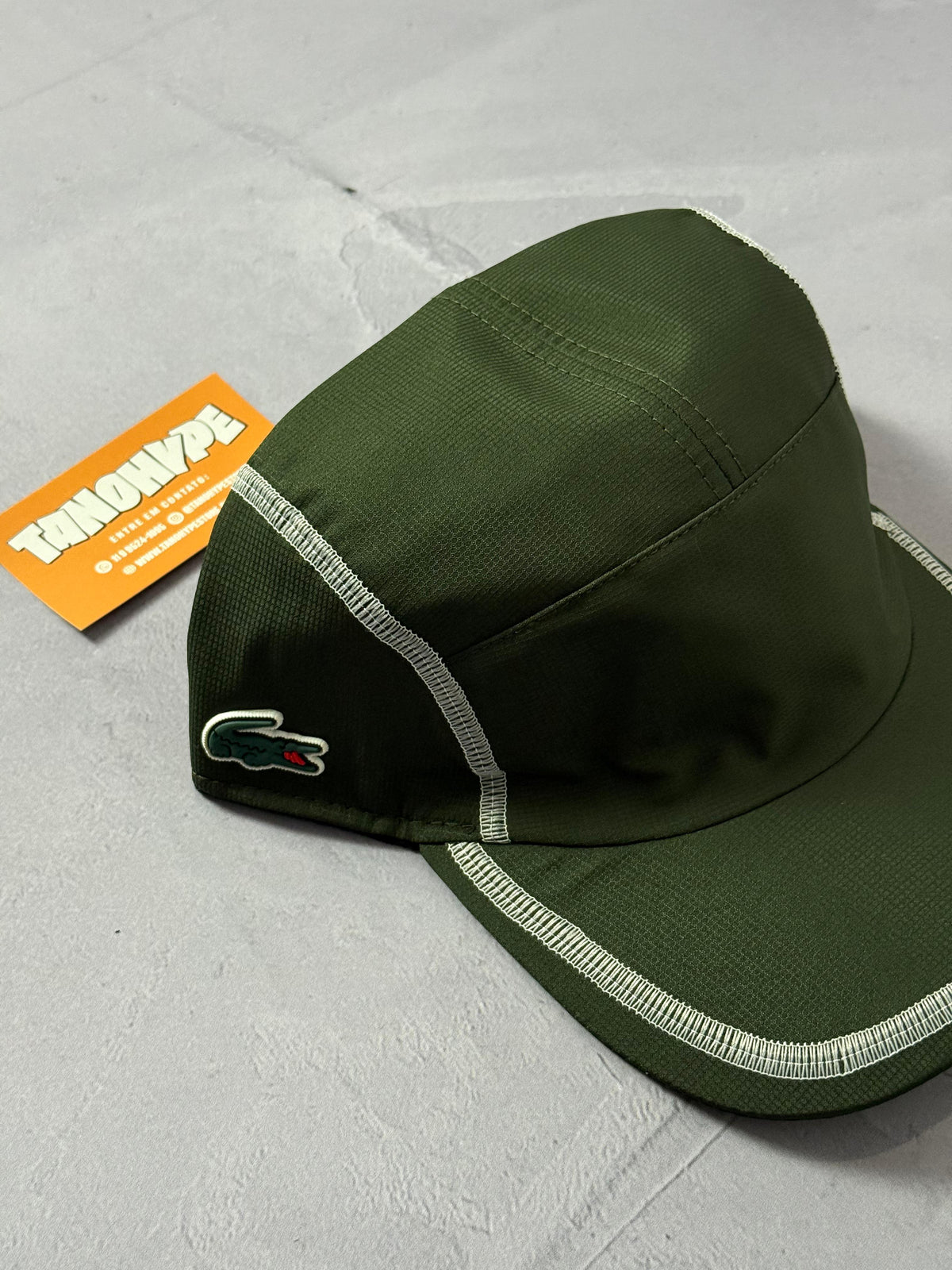 Boné Lacoste Five Panel - Verde Militar
