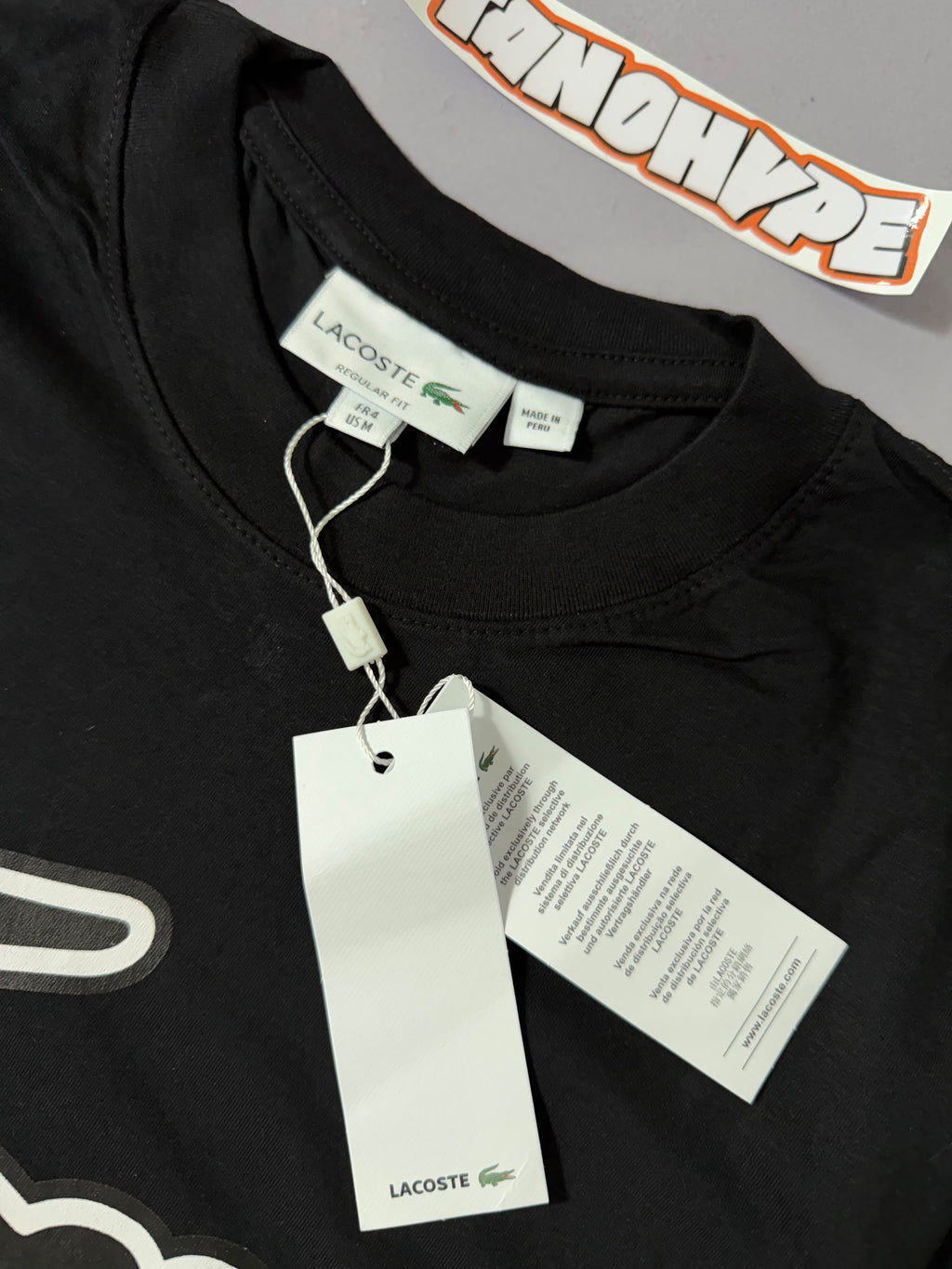 Camiseta Lacoste Big Logo - Black Small