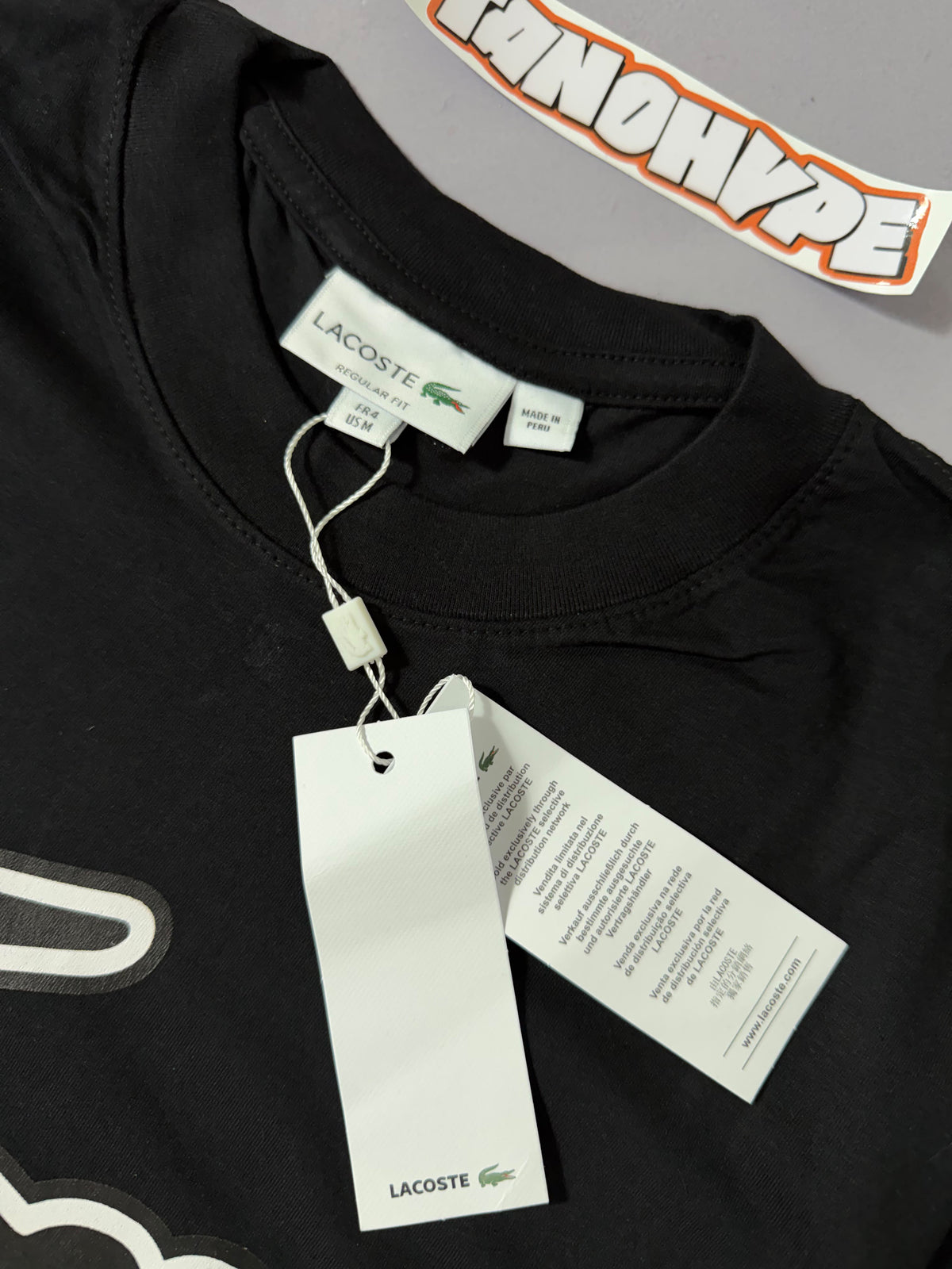 Camiseta Lacoste Big Logo - Black Small