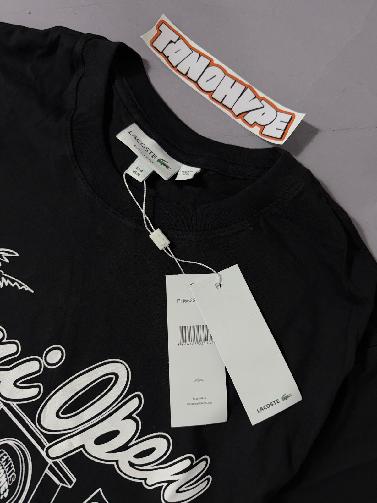 Camiseta Lacoste Miami Open - Preto