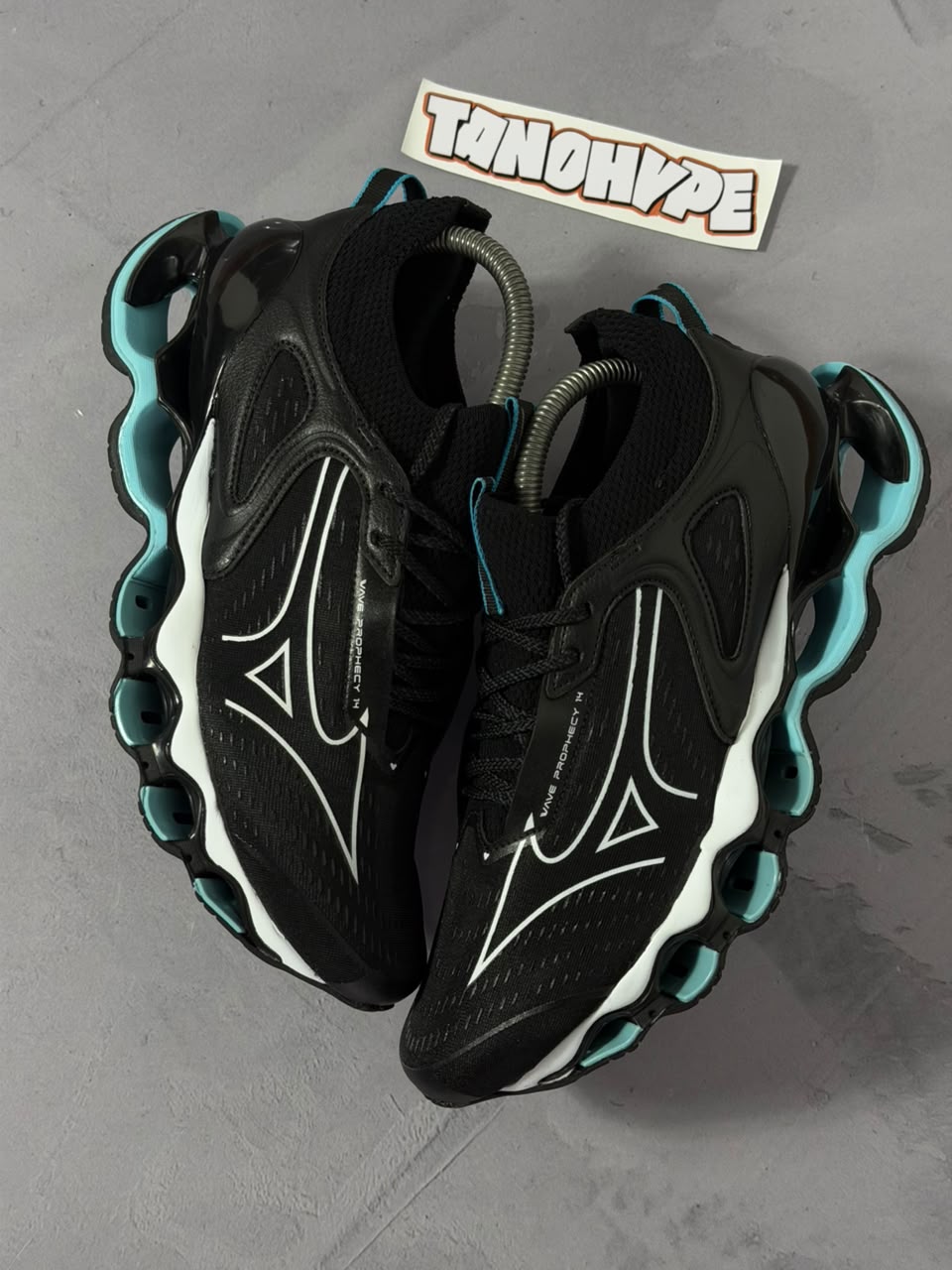 Tênis Mizuno Wave Prophecy 14 - Preto e Azul Bebê