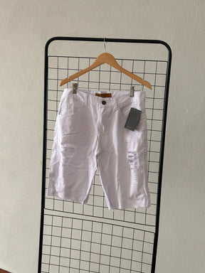 Shorts Jeans Destroyd - Branco