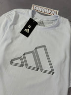Camiseta Adidas Logo Vazada - Branca
