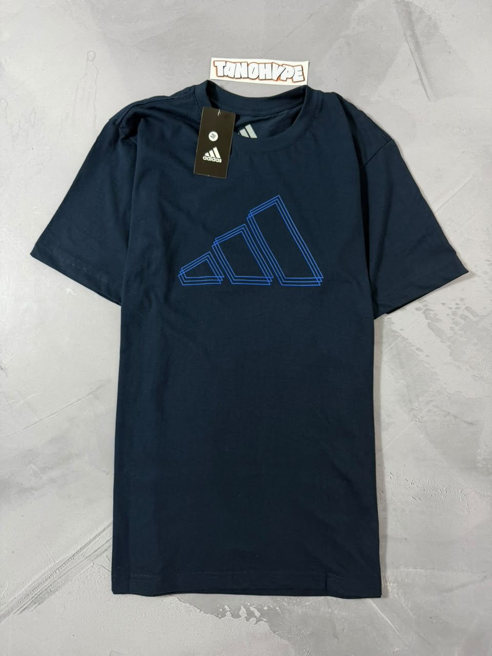 Camiseta Adidas Logo Vazada - Azul Marinho