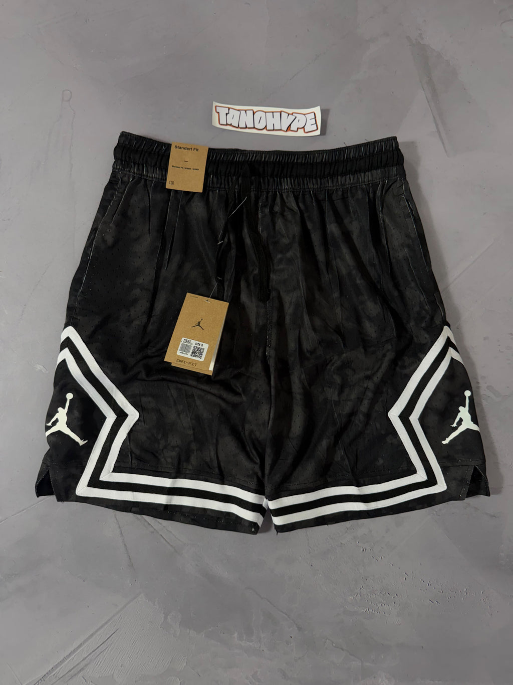 Shorts Jordan Diamond Dri Fit - Black Grey