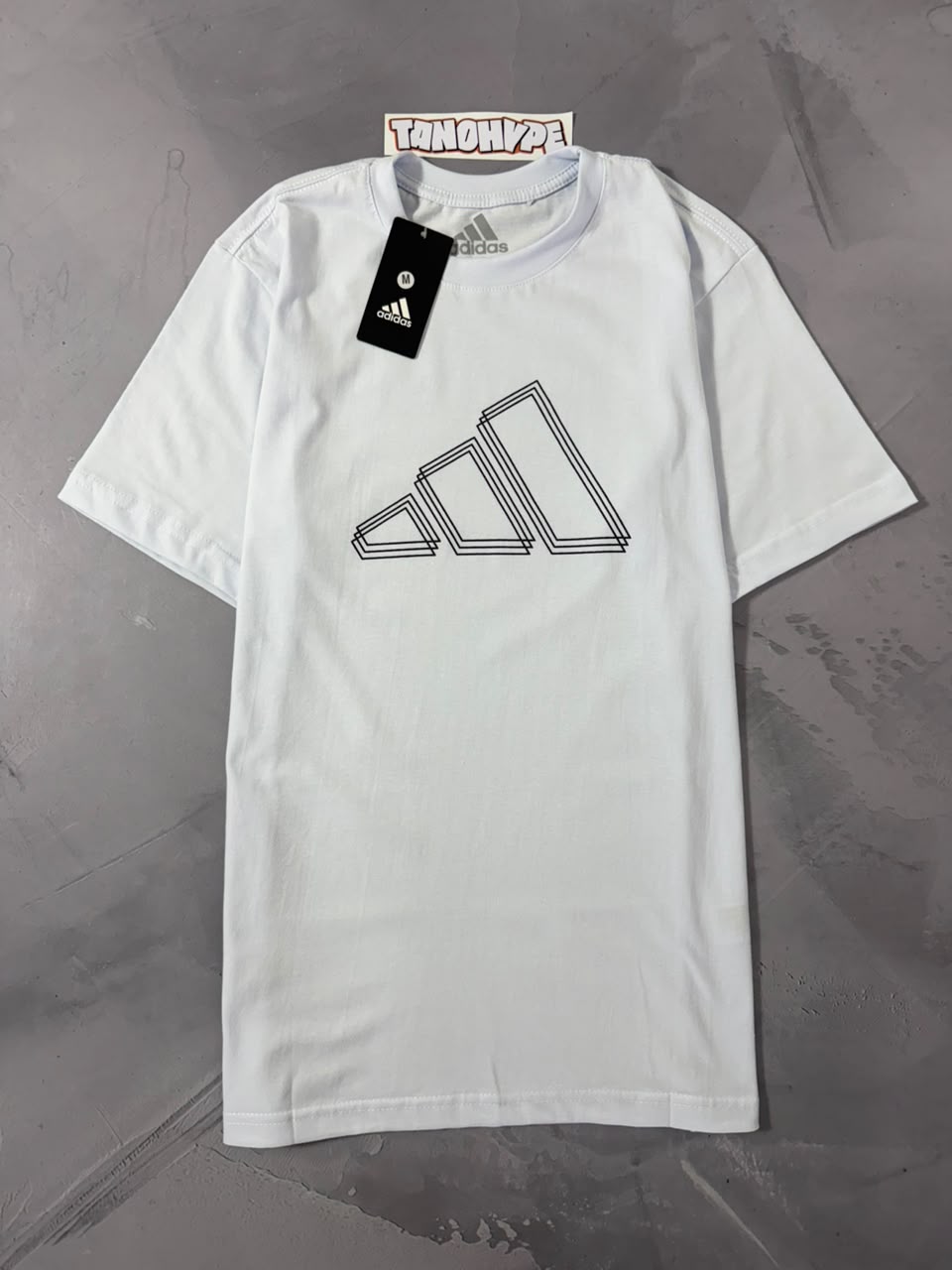 Camiseta Adidas Logo Vazada - Branca
