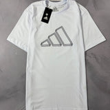 Camiseta Adidas Logo Vazada - Branca