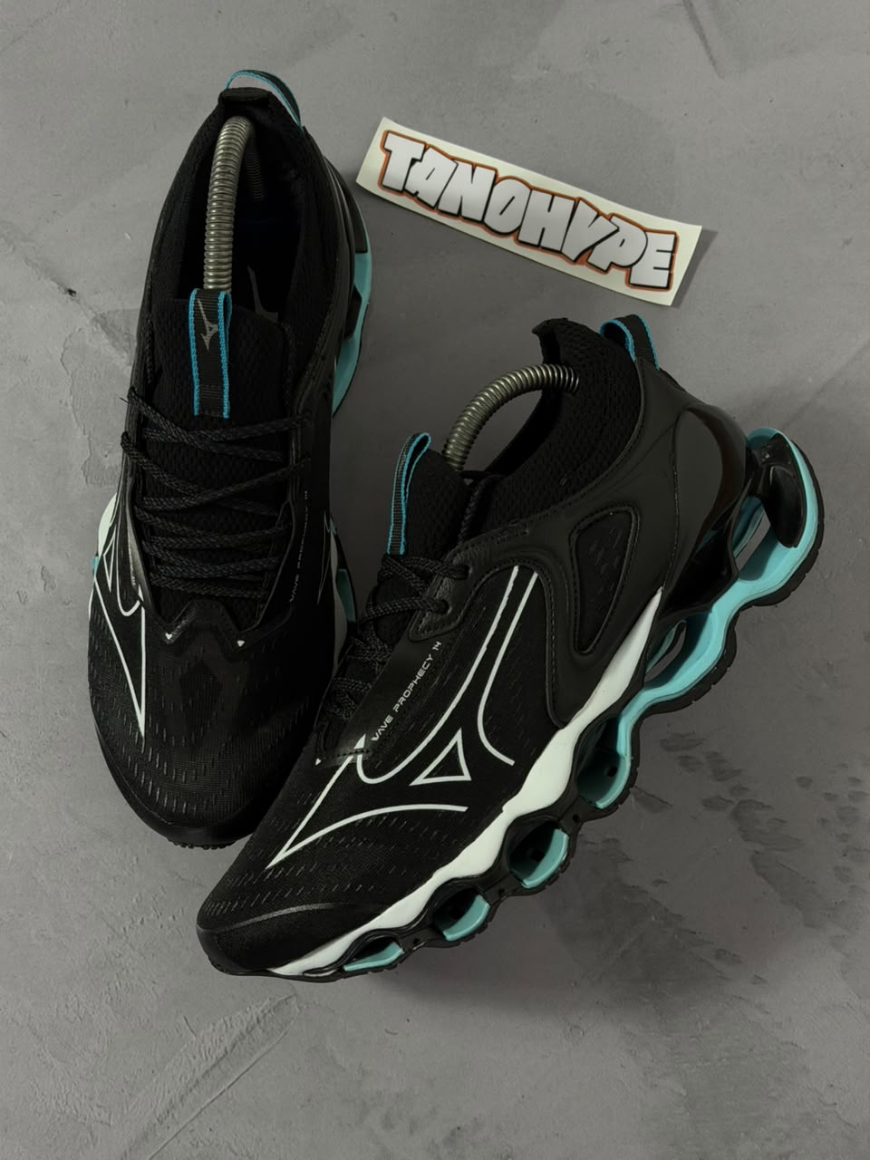 Tênis Mizuno Wave Prophecy 14 - Preto e Azul Bebê
