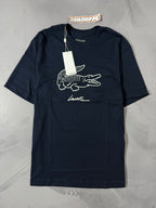 Camiseta Lacoste Big Croc Script - Azul Marinho