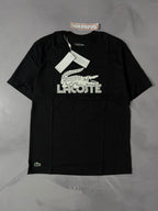 Camiseta Lacoste Sport Logo Retrô - Preto